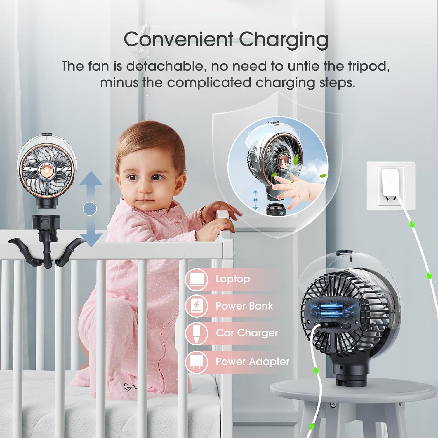 Ventilador Portátil Ausic P10 con Nebulizador 100ml