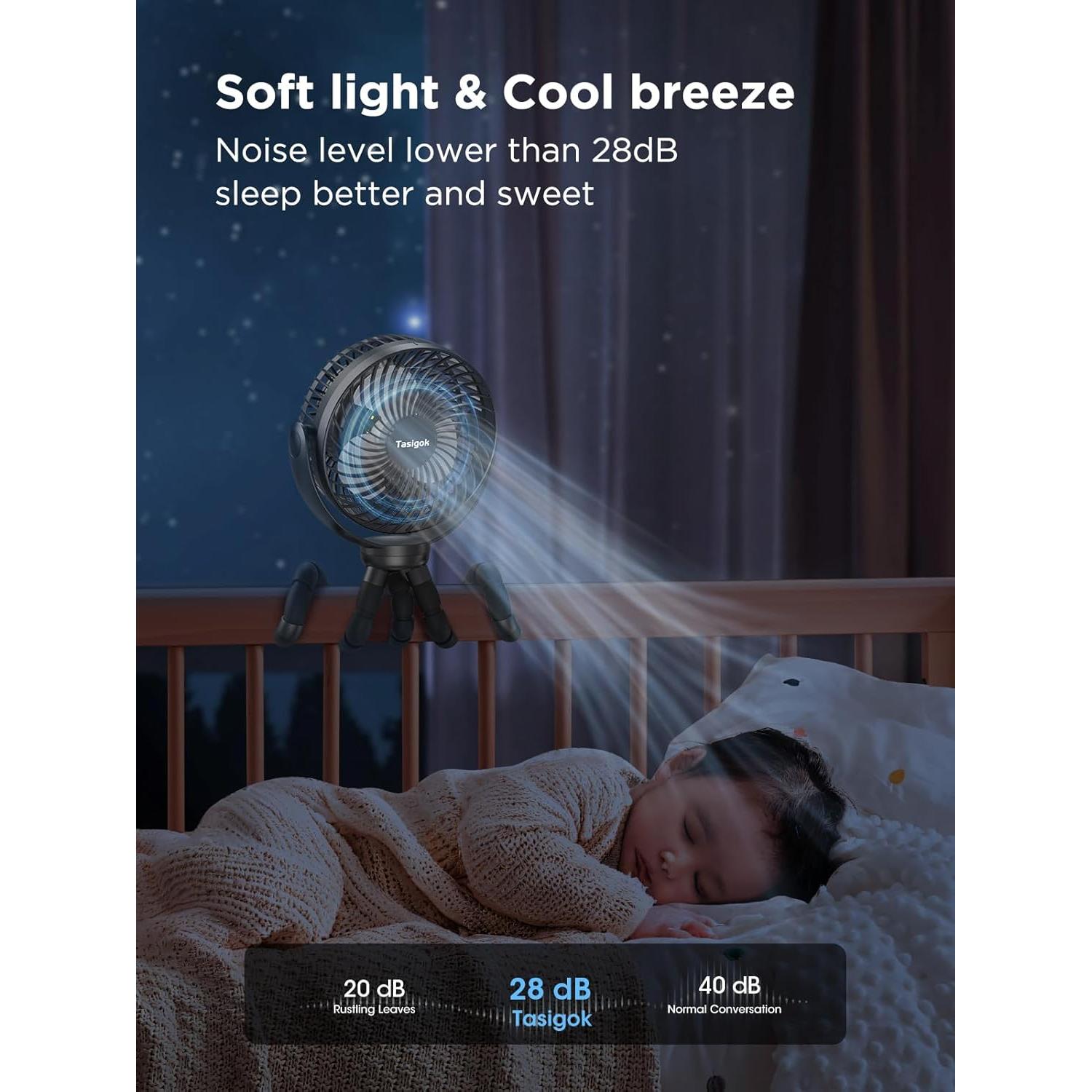 Ventilador Portátil Tasigok F020L Recargable 4000mAh 3 Velocidades