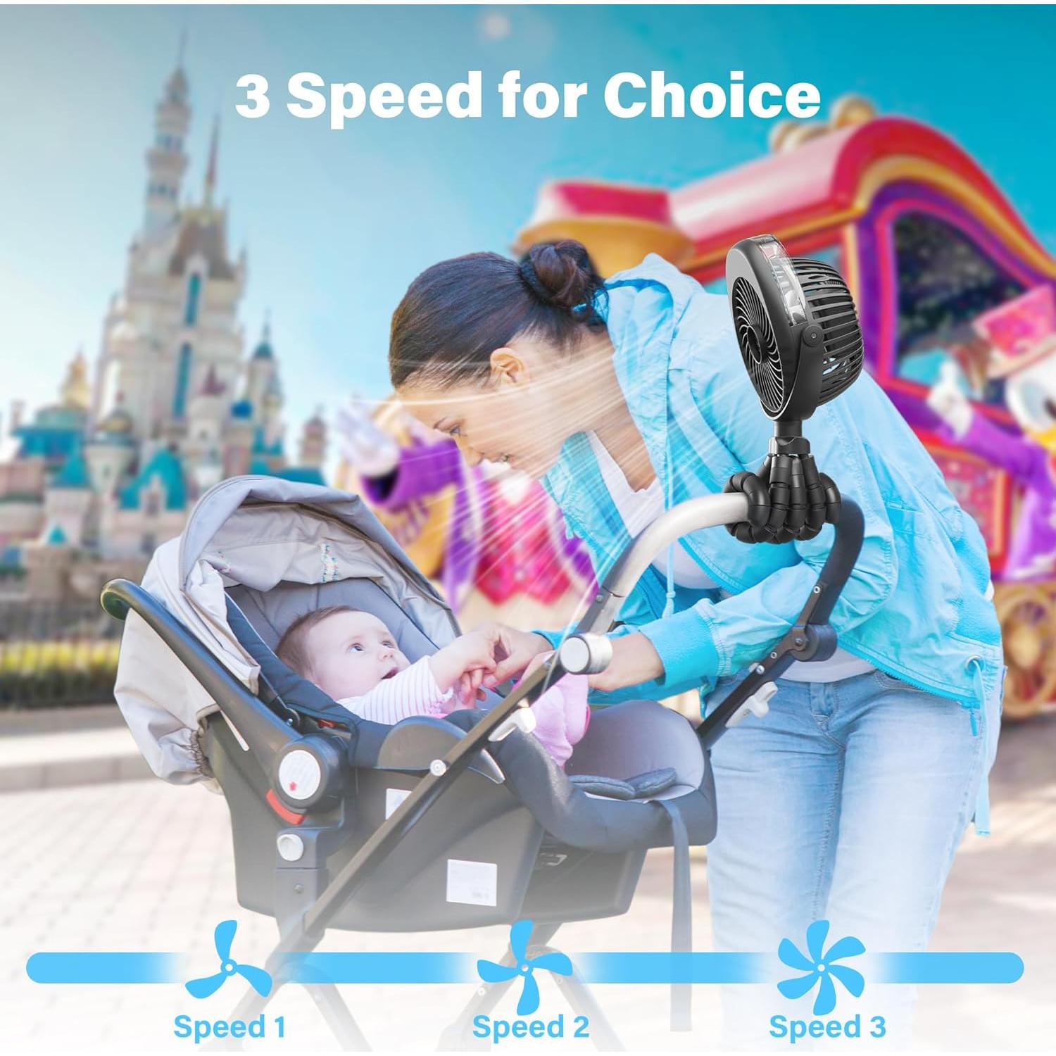 Ventilador Portátil Nebulizador GRANDFAST F002A 4000mAh 360°