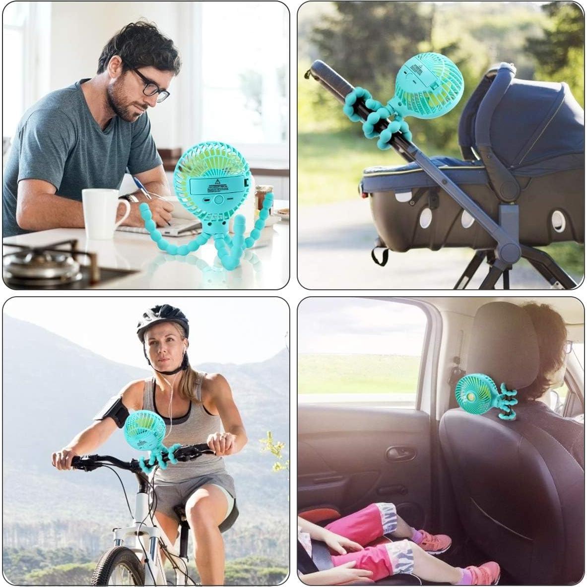 Ventilador Portátil para Cochecito Eaersan USB Recargable