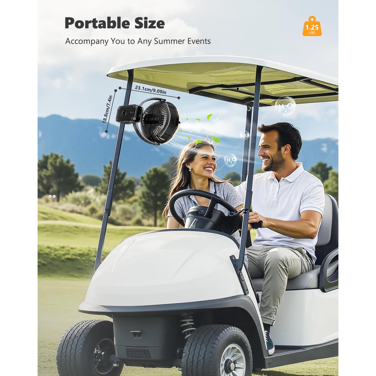 Ventilador Portátil Ausic P60 con Nebulización y LED 5200mAh