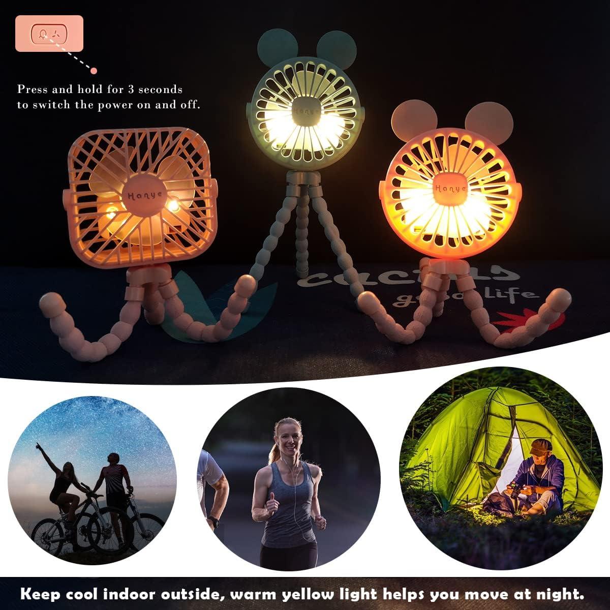 Ventilador de Cochecito Keweis Octopus Portátil USB 3 Velocidades