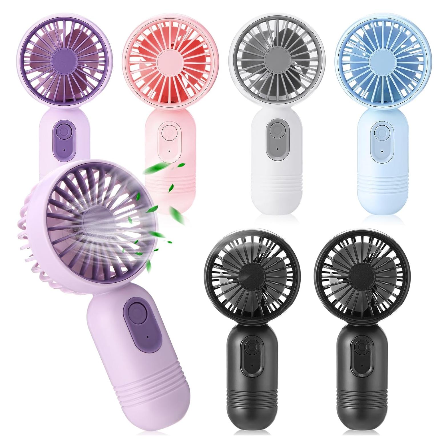 Mini Ventilador Portátil Rossesay 6 Pcs USB Recargable 3 Velocidades