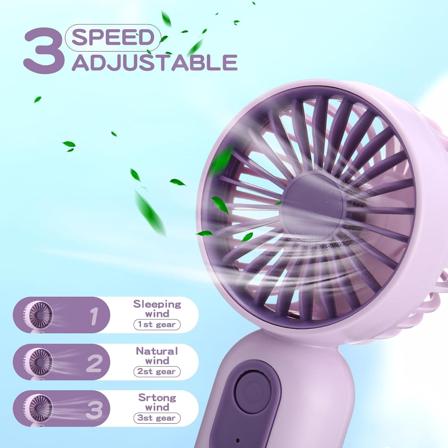 Mini Ventilador Portátil Rossesay 6 Pcs USB Recargable 3 Velocidades