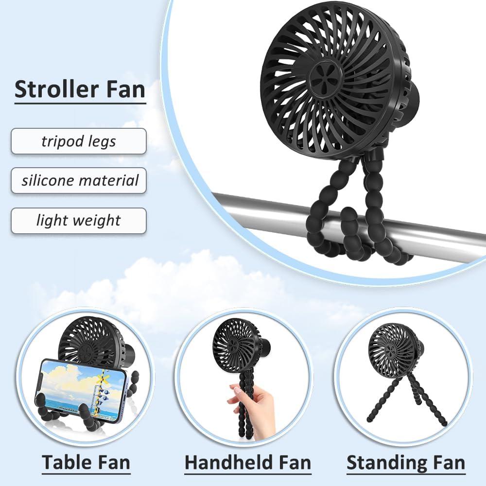 Ventilador Portátil Clip Detexis DX-STROLLERFAN-HEI 3 Velocidades