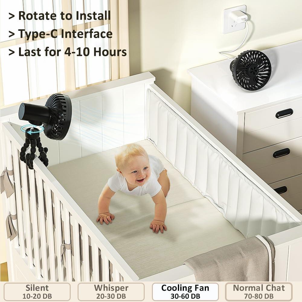 Ventilador Portátil Clip Detexis DX-STROLLERFAN-HEI 3 Velocidades