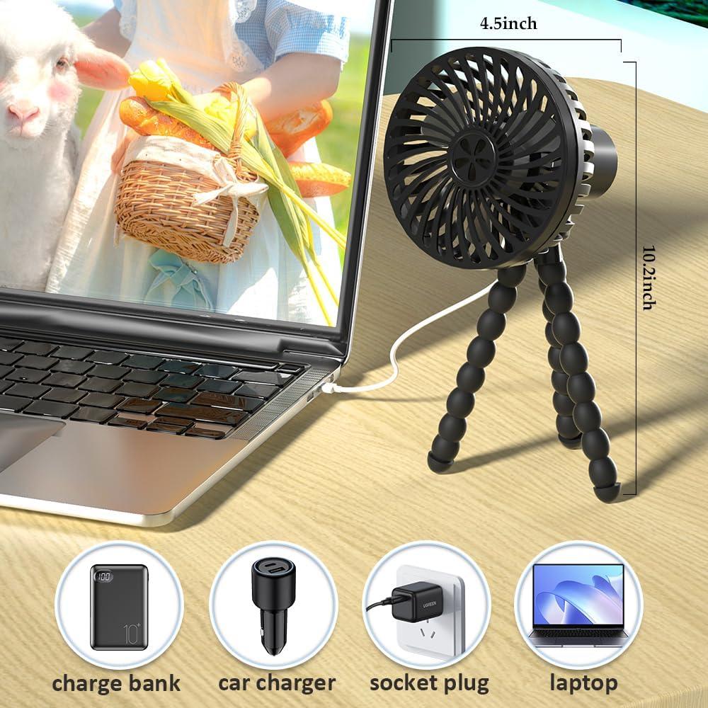 Ventilador Portátil Clip Detexis DX-STROLLERFAN-HEI 3 Velocidades
