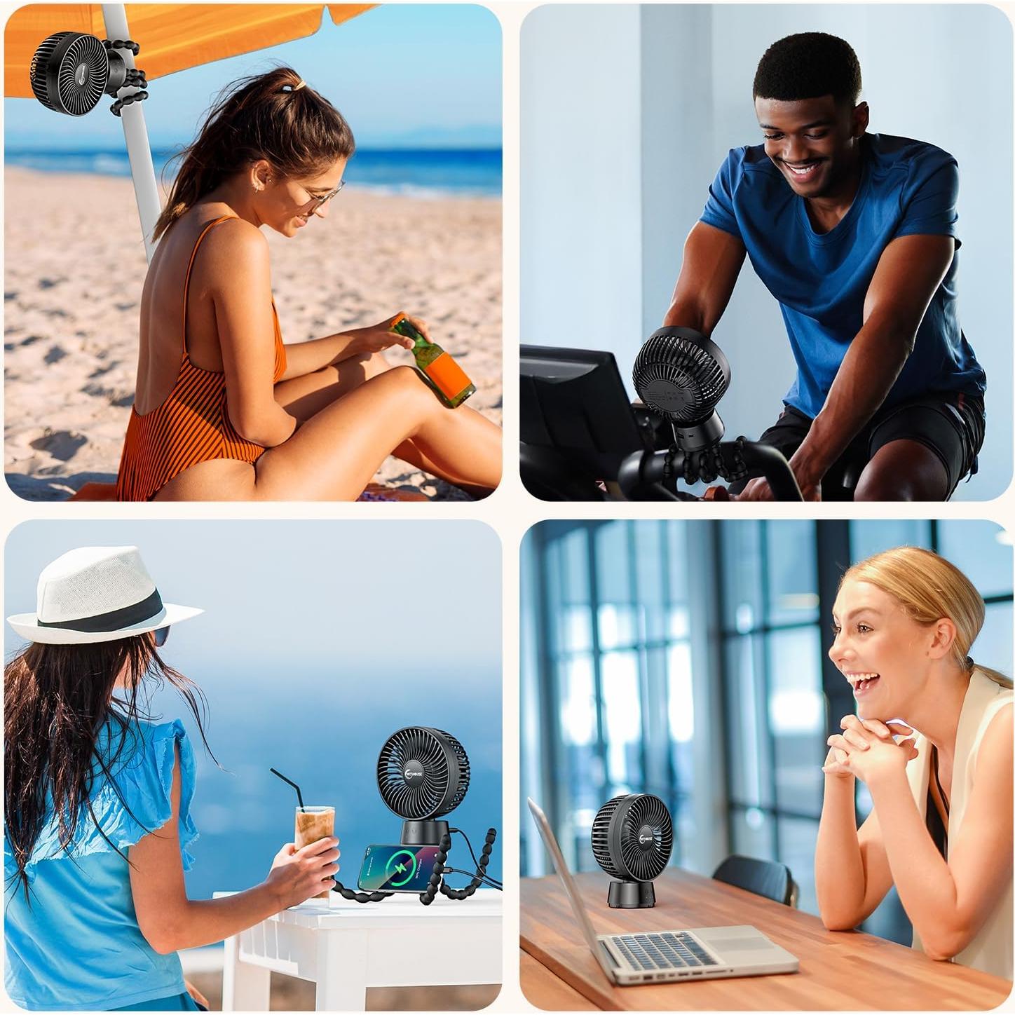 Ventilador Portátil para Cochecito WITHOUSE F3 3 Velocidades