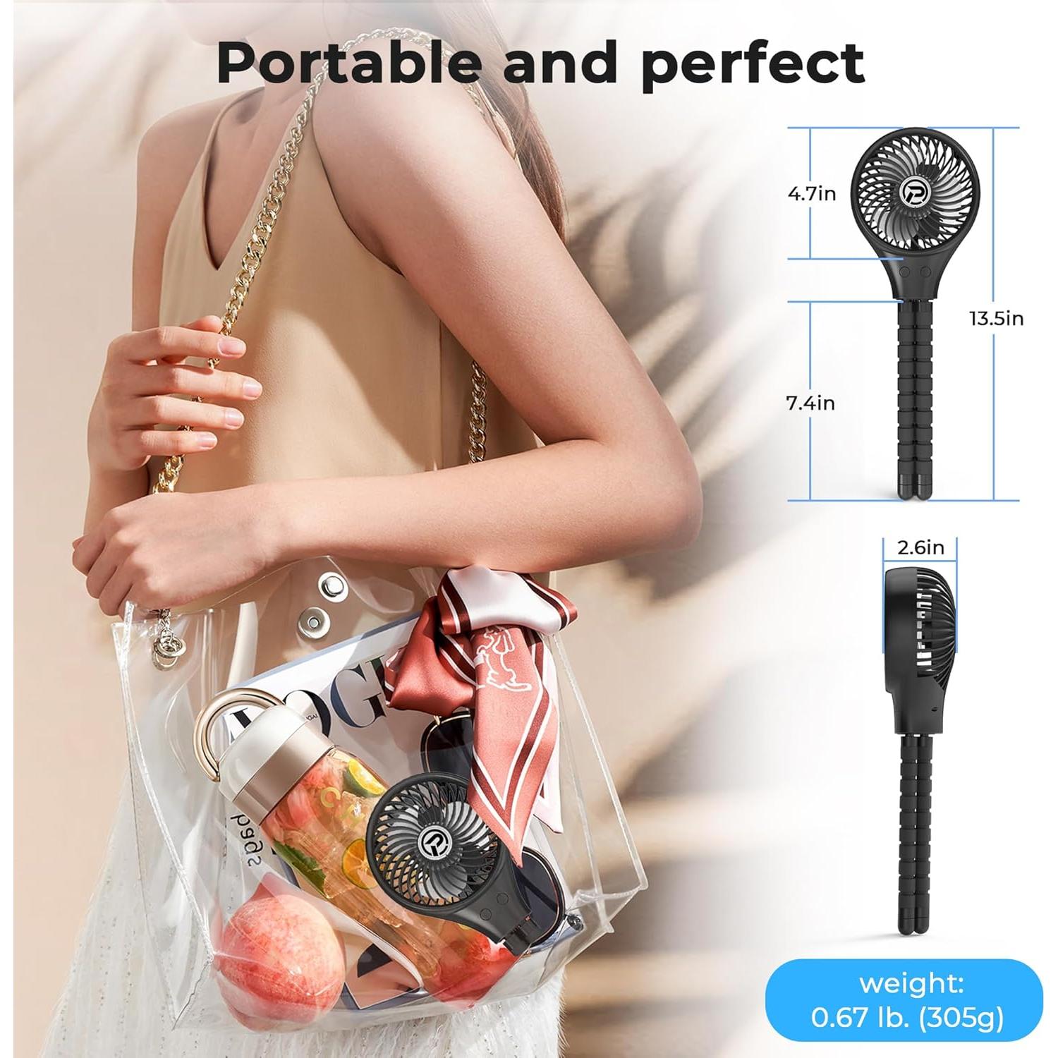 Ventilador de Cochecito PANERGY F008 Portátil Oscilante 3 Velocidades