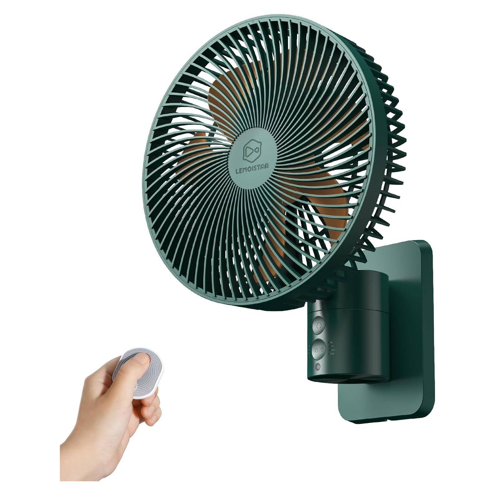 Ventilador de Pared LEMOISTAR 20 cm Oscilante 4 Velocidades