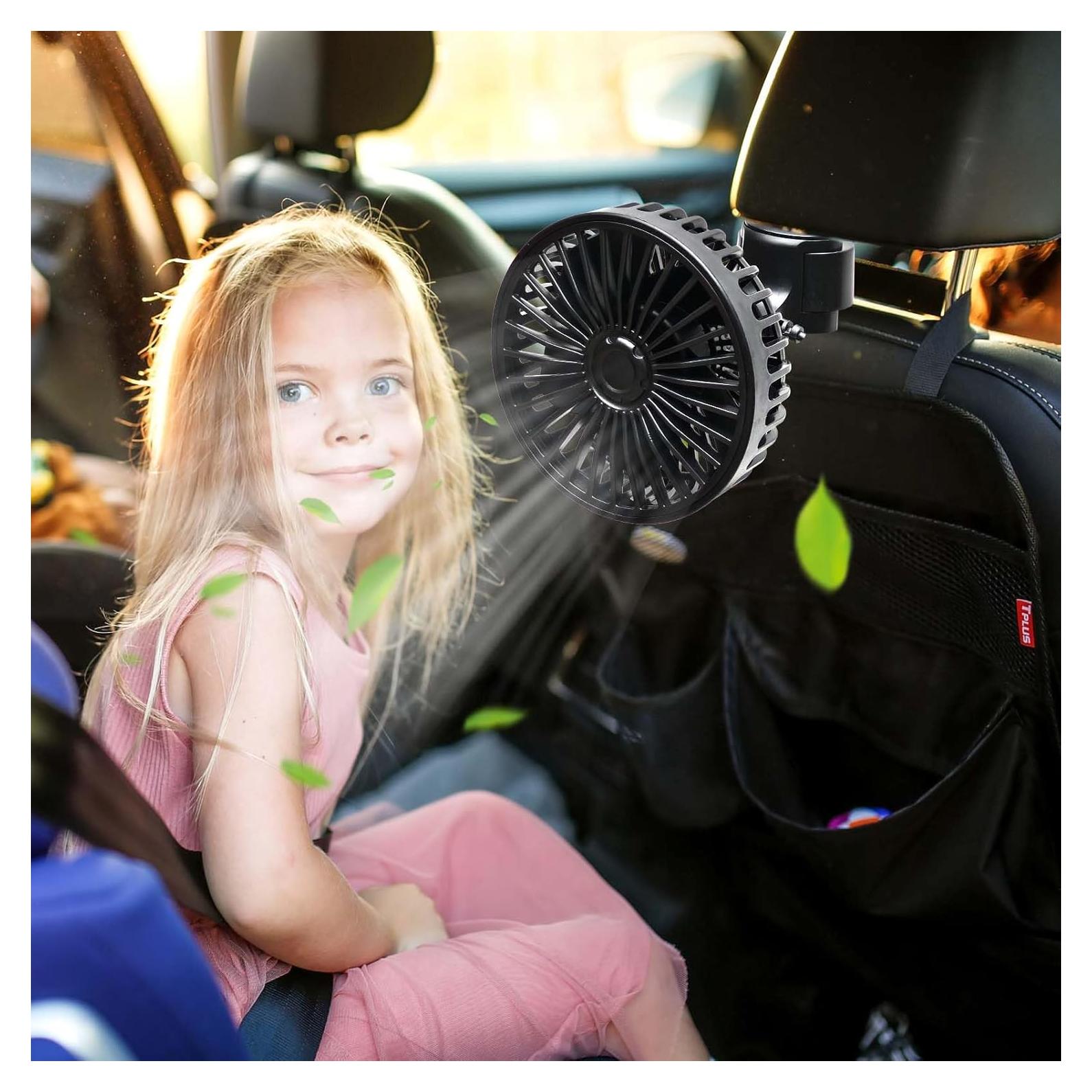 Ventilador de Auto HUENLYEL para Bebé Ajustable USB 3 Velocidades