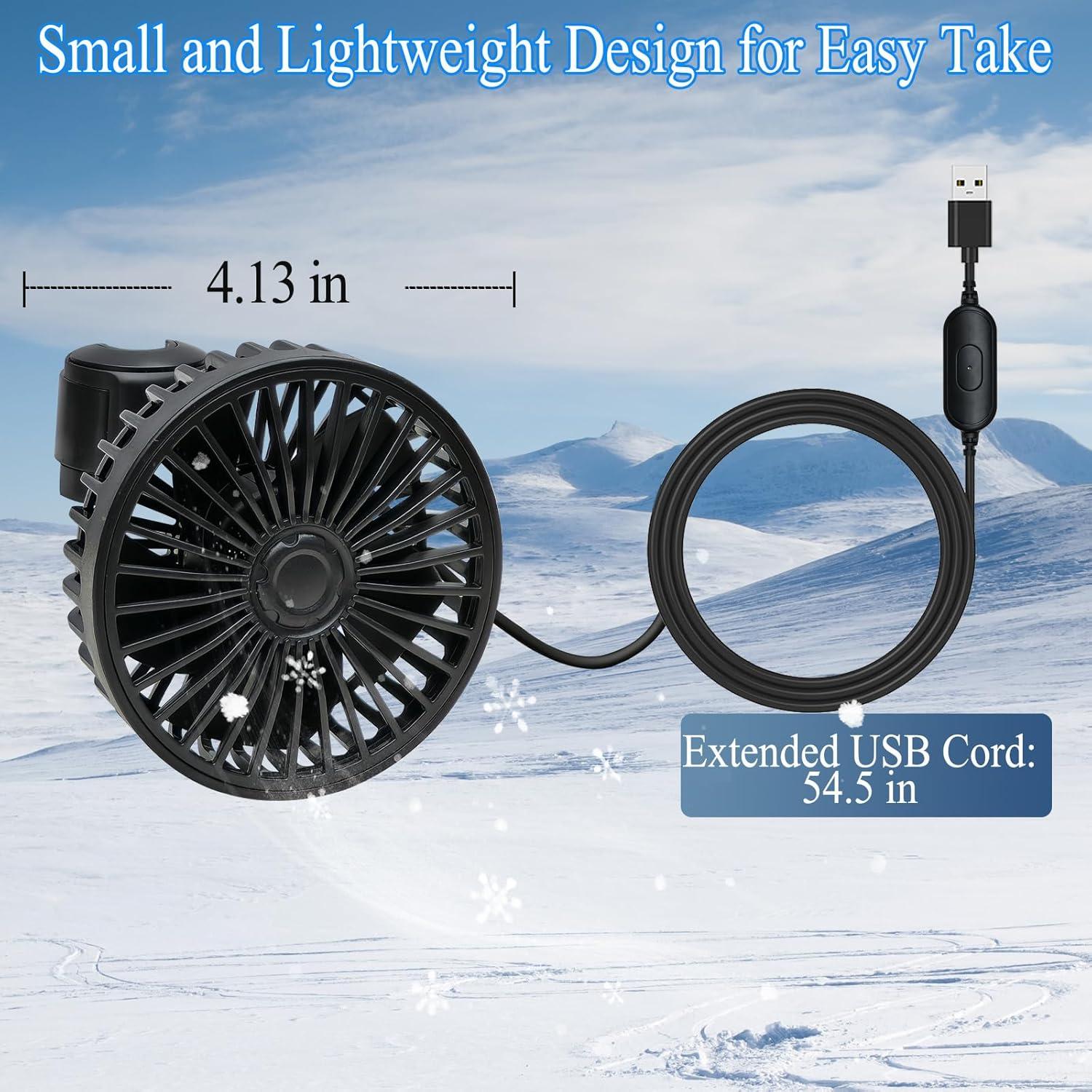 Ventilador de Auto HUENLYEL para Bebé Ajustable USB 3 Velocidades