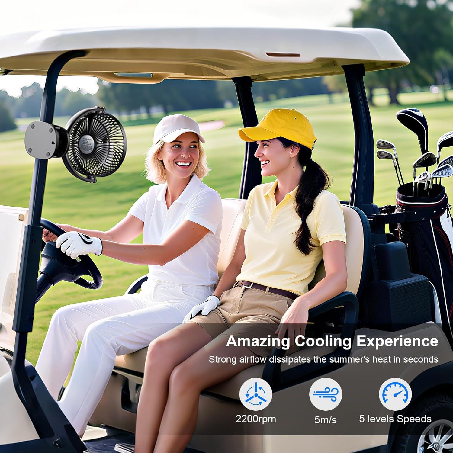 Ventilador Portátil Clip iNeibo 8" Oscilante 10000mAh Negro