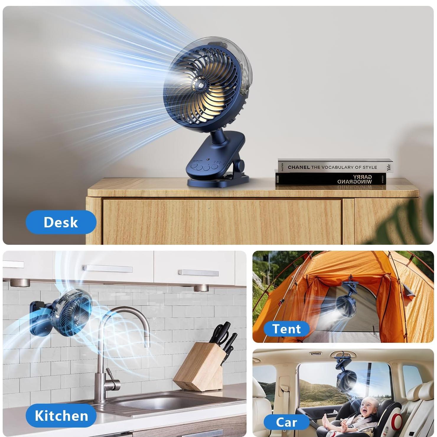 Ventilador Portátil RAZZMA F036M con Nebulización 8000mAh