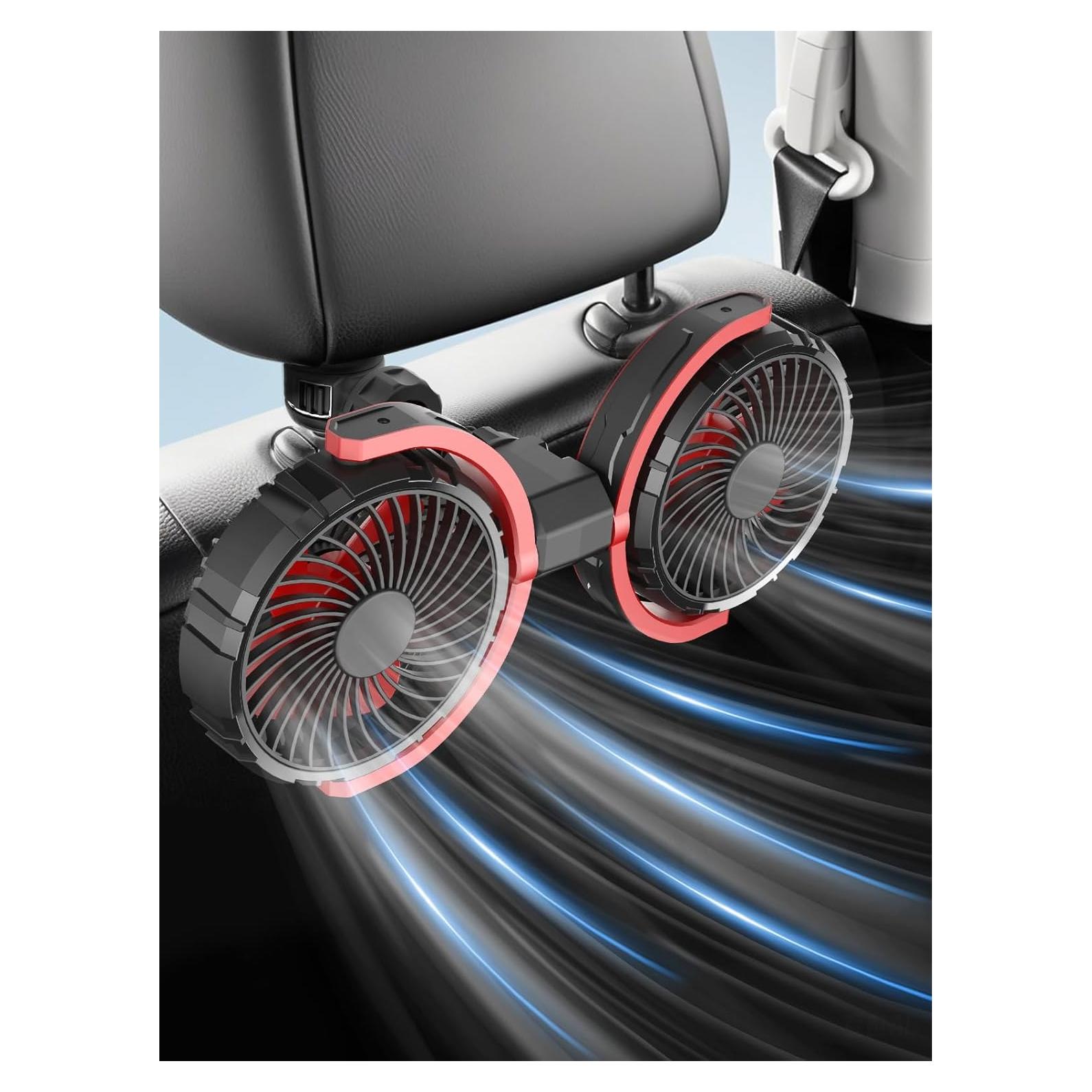 Ventilador de Coche Maiproo MA-CF6U Doble Cabeza USB 360°