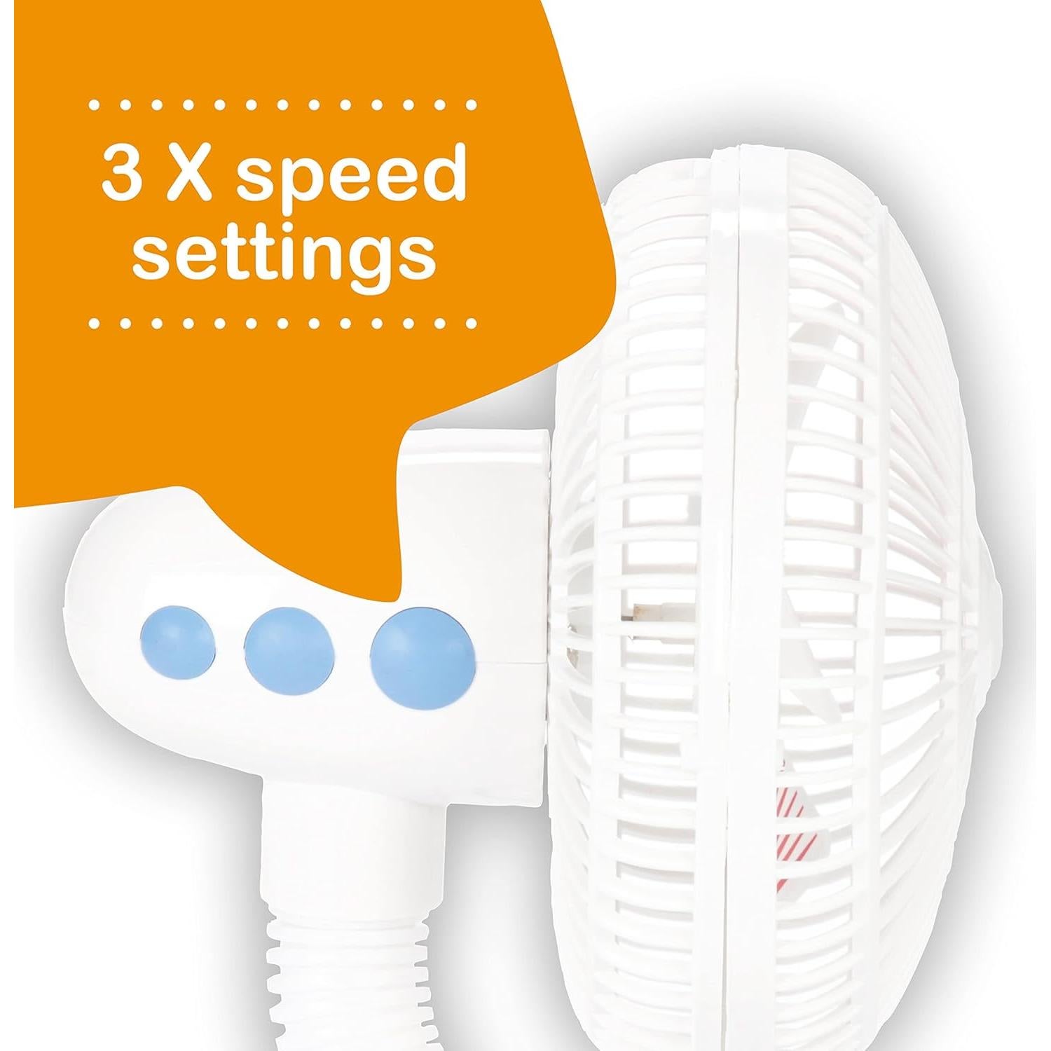 Ventilador para Cochecito Diono - Paquete de 2 Unidades Ajustables