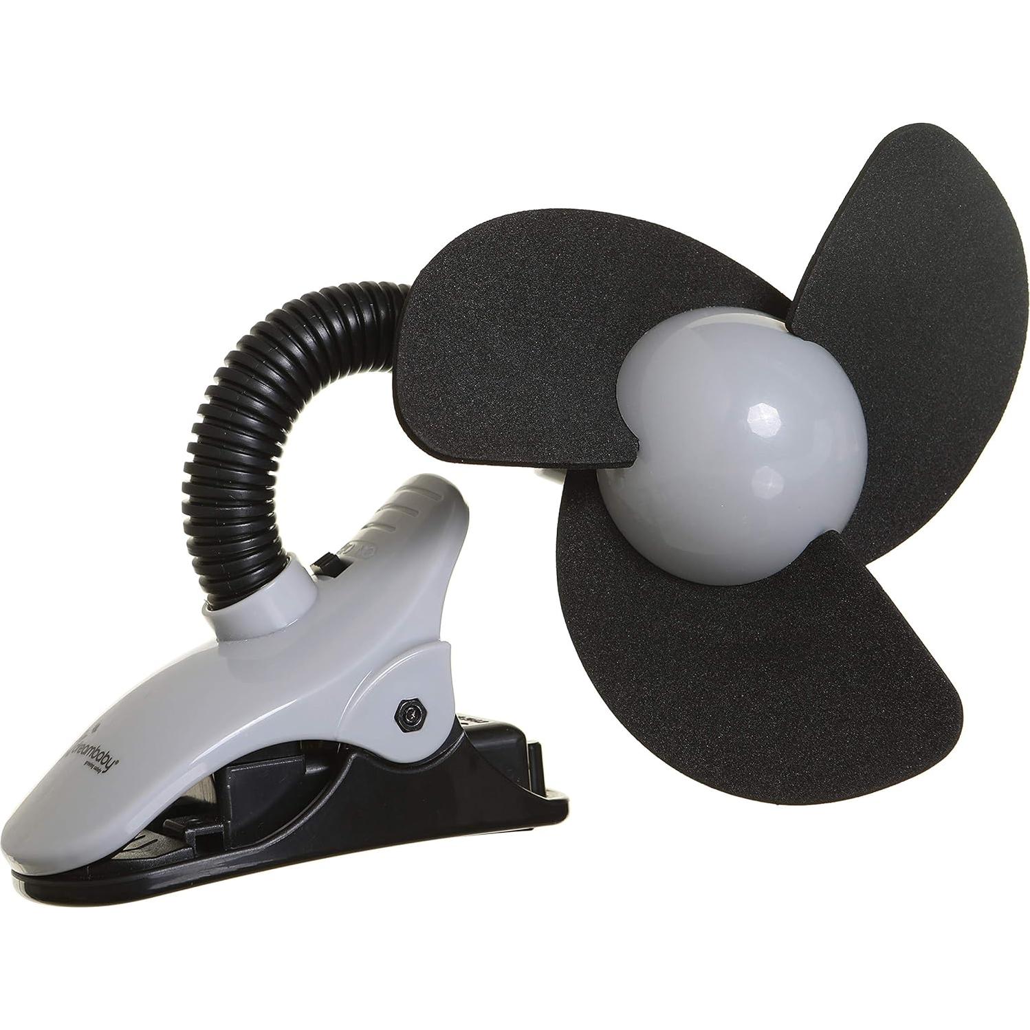 Ventilador Clip-On Dreambaby EZY-Fit Negro/Gris - Portátil