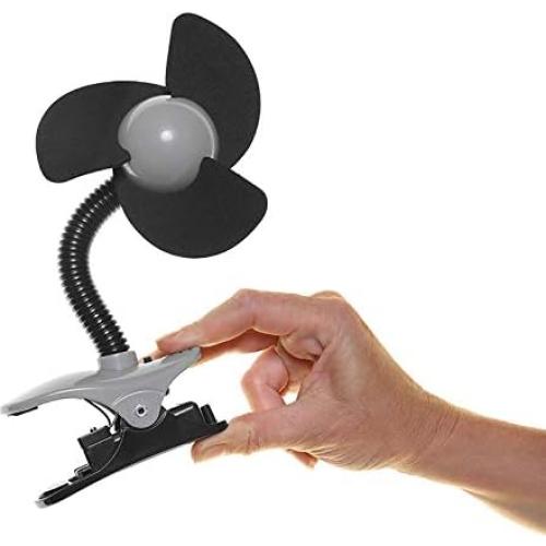 Ventilador Clip-On Dreambaby EZY-Fit Negro/Gris - Portátil