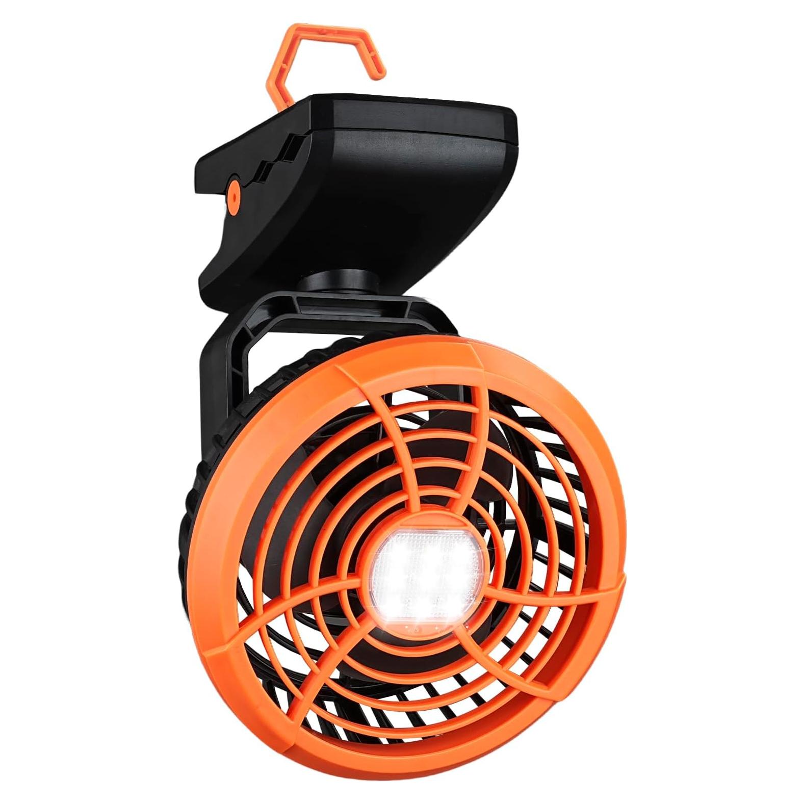 Ventilador de Camping Durapower AM17-24KT37 con Linterna LED