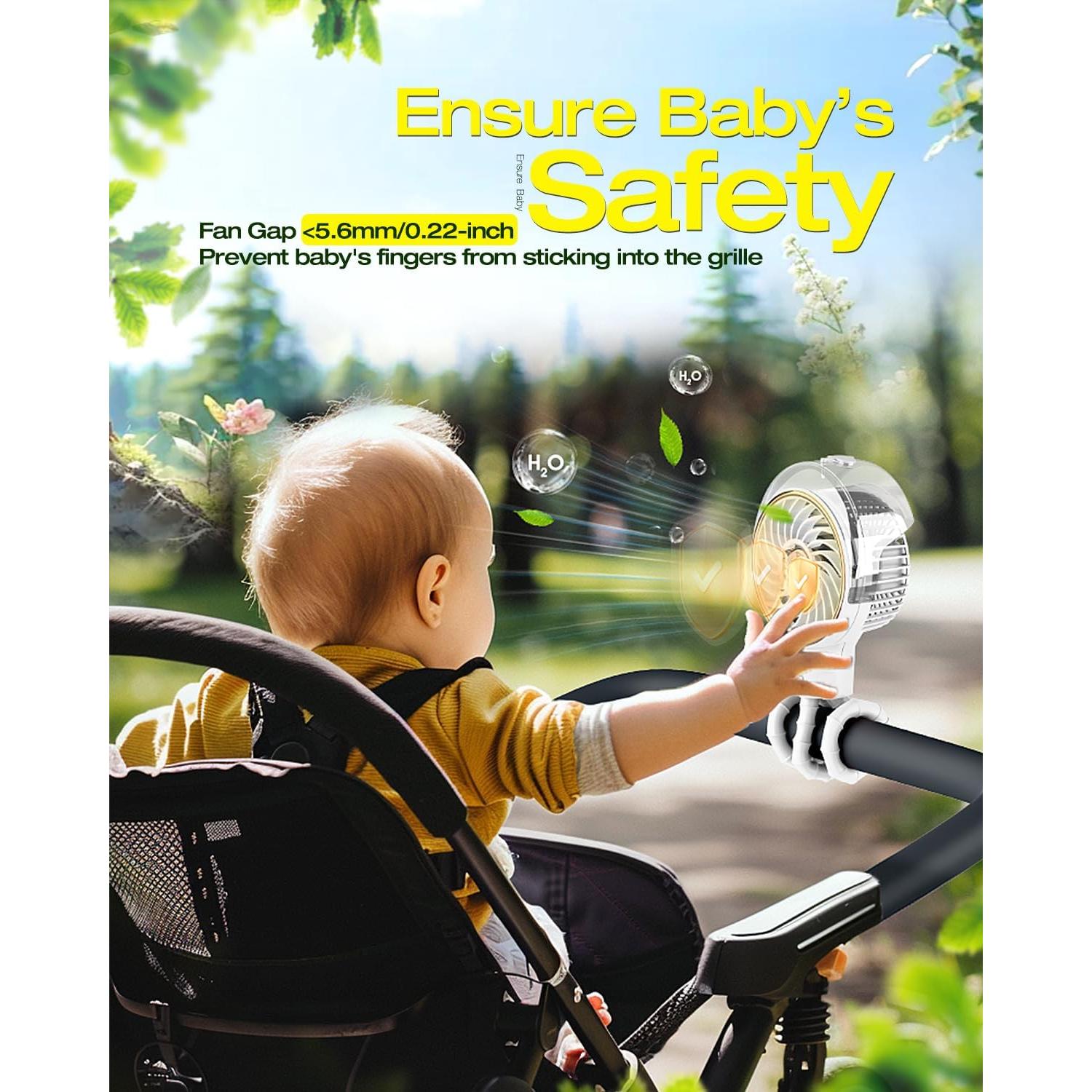 Ventilador Portátil Ausic P10 con Nebulización 100ml Blanco