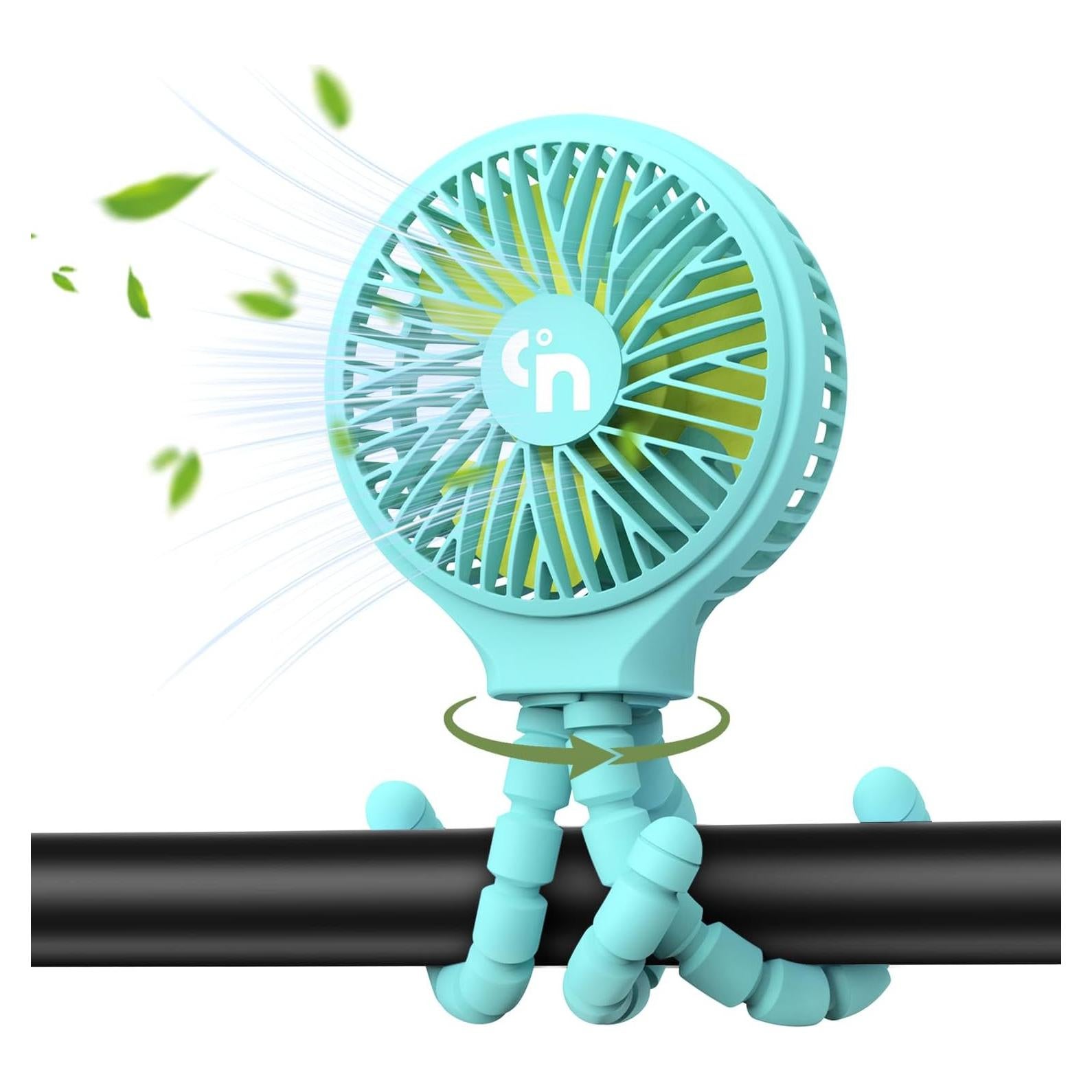 Ventilador Portátil Ddrihlees SF01 360° Recargable USB Azul