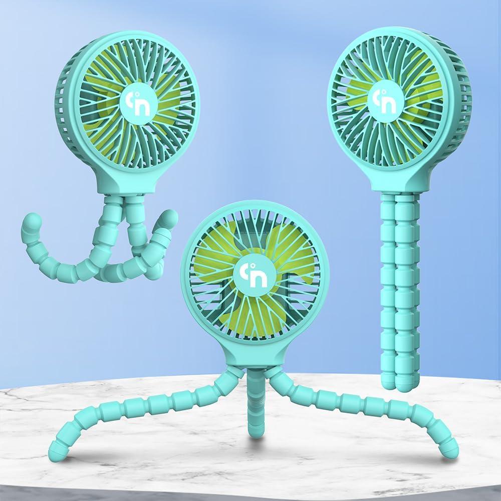 Ventilador Portátil Ddrihlees SF01 360° Recargable USB Azul