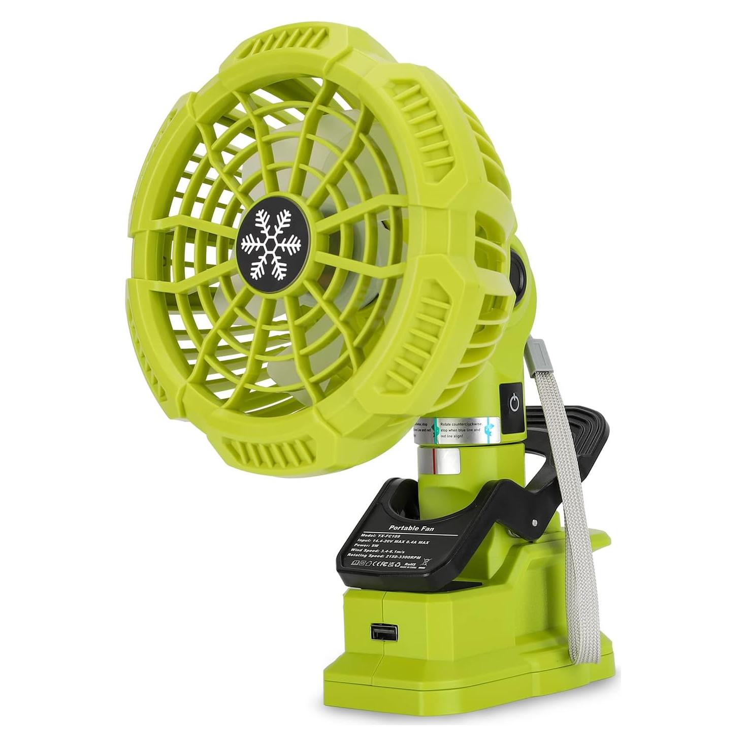 Ventilador Portátil Clip Taingwei LUB-FC109 18V Recargable