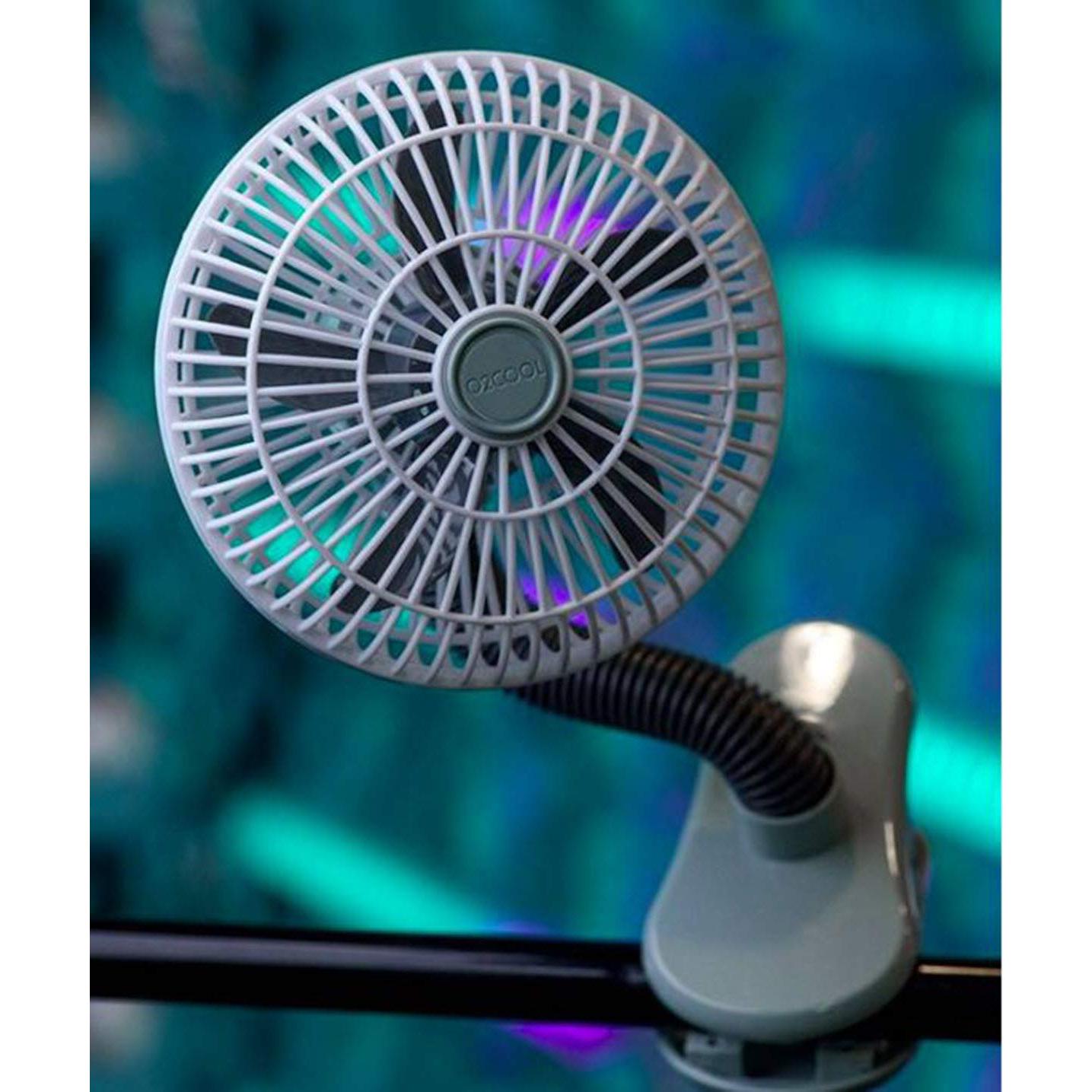Ventilador Clip O2COOL 10 cm Batería Portátil Gris