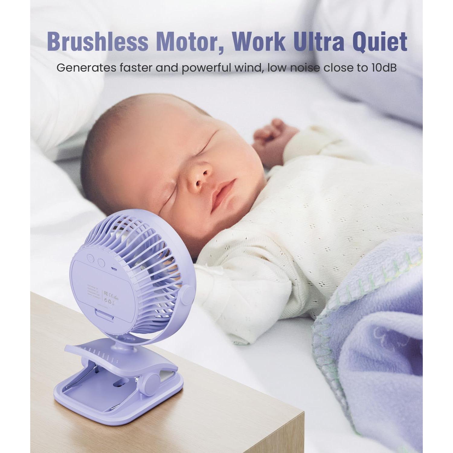 Ventilador Clip LEMOISTAR FA3D 5" Portátil USB 4 Velocidades