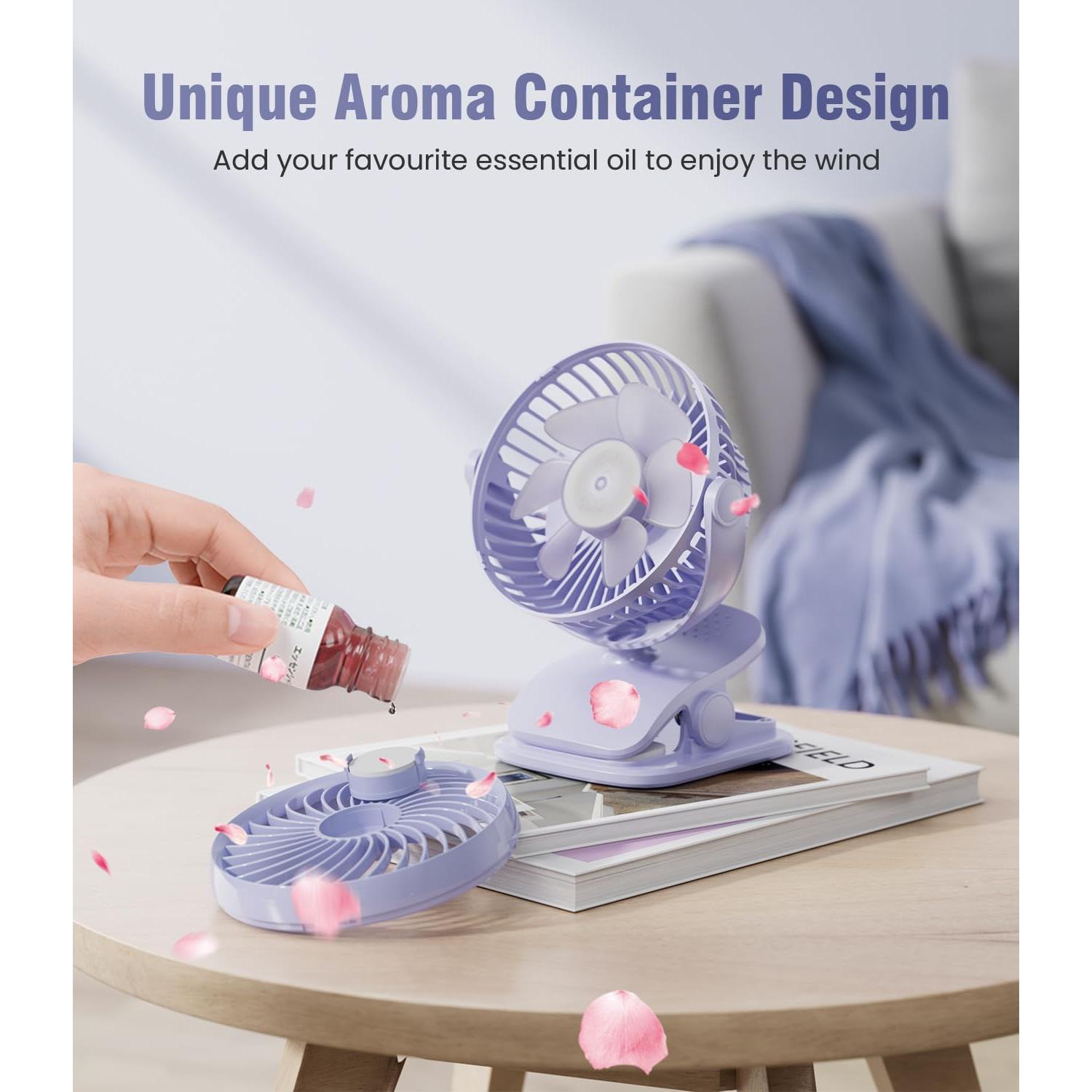 Ventilador Clip LEMOISTAR FA3D 5" Portátil USB 4 Velocidades