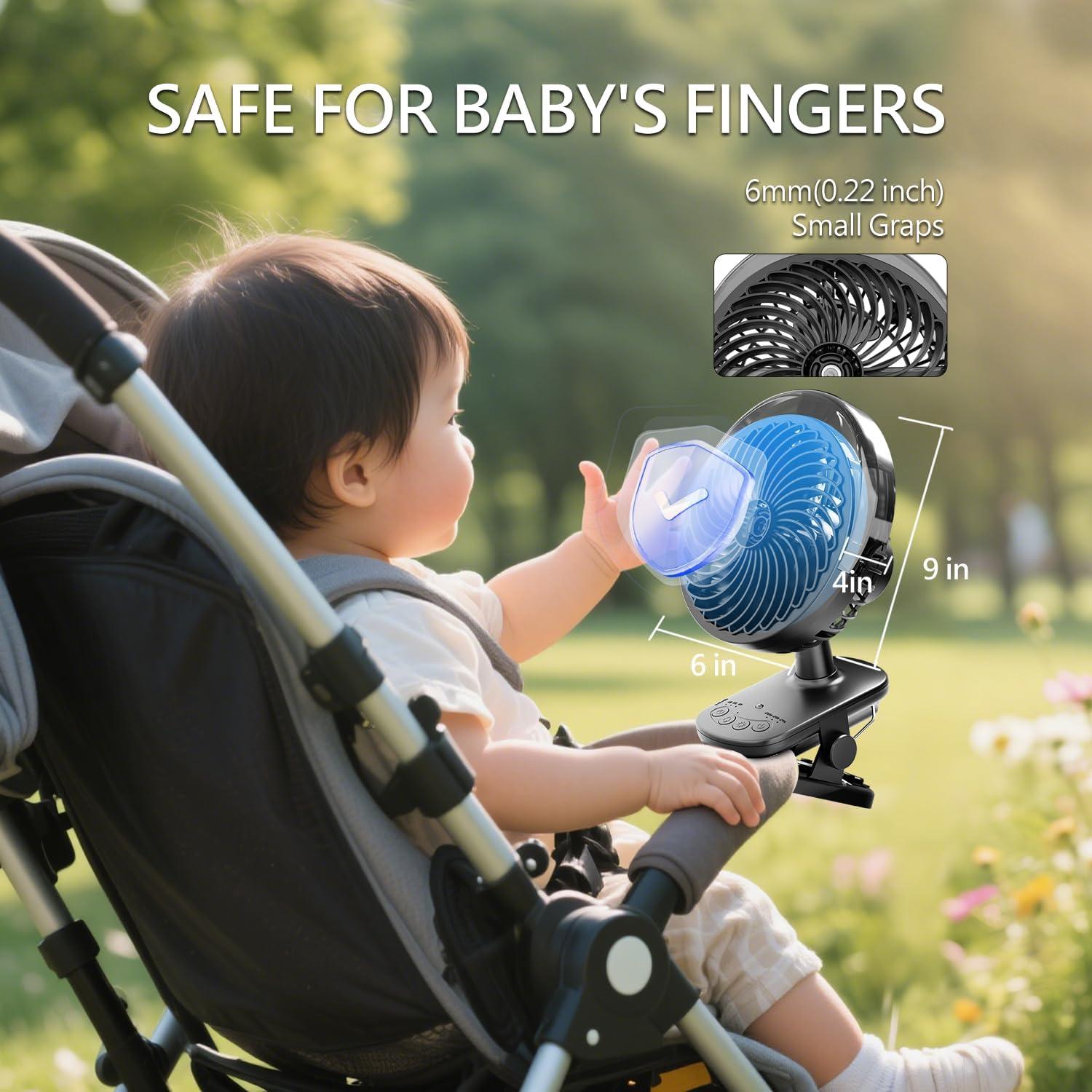 Ventilador de Clip Recargable LiangJJ F036M con Neblina y Luz LED