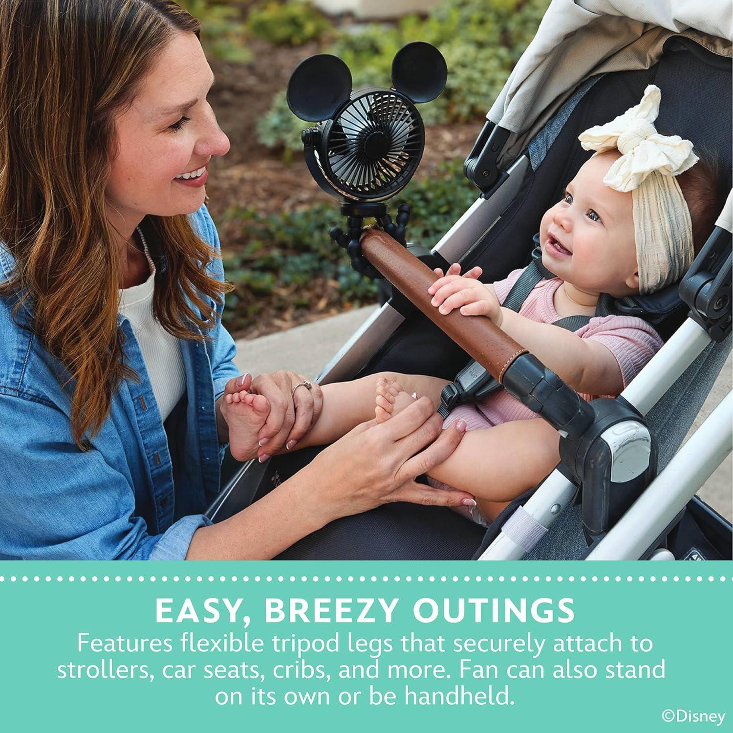 Ventilador de Cochecito J.L. Childress Mickey Mouse 3 Velocidades