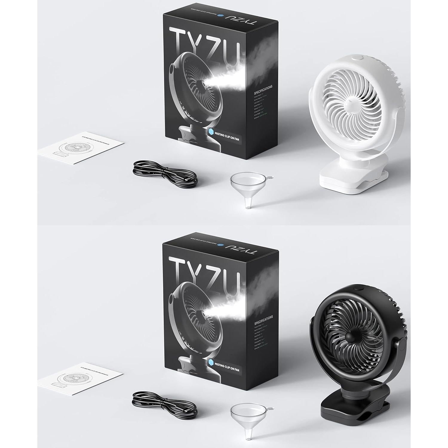 Ventilador Portátil TYZU G28 con Nebulización 4000mAh 130ml