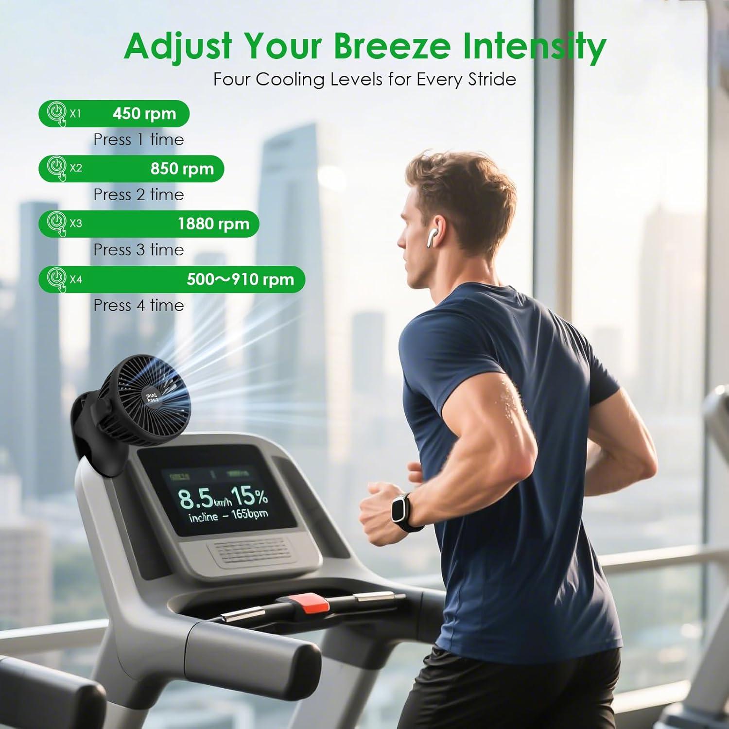 Ventilador de Clip Minthouz D603 Recargable USB-C 7200mAh