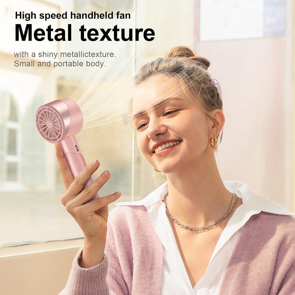 Ventilador de Mano Lepwings G3 Rosa Recargable USB 4 Velocidades