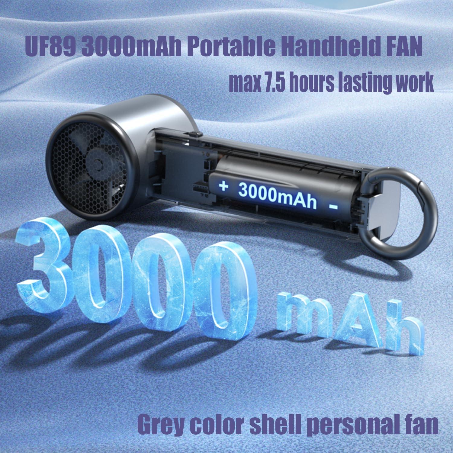 Ventilador de Mano Portátil UCLOUDSOME 100 Velocidades 3000mAh