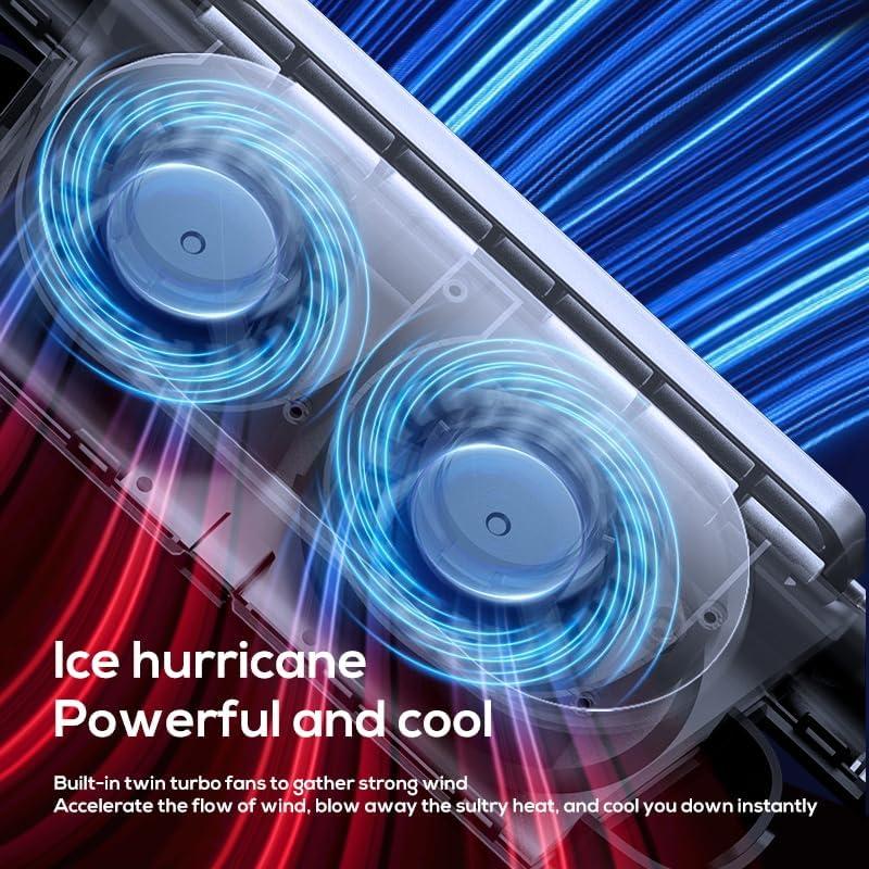 Ventilador de Coche Niubixx Portátil USB 3 Velocidades Negro