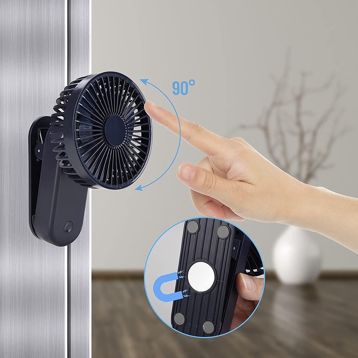 Ventilador de escritorio portátil KONPWAY 2400mAh clip magnético