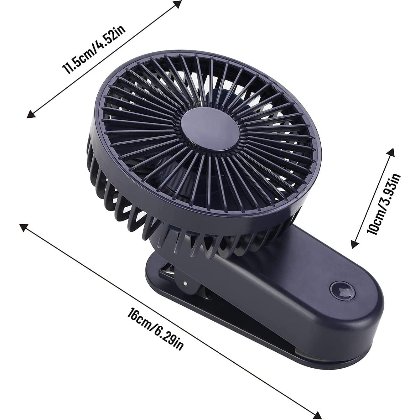 Ventilador de escritorio portátil KONPWAY 2400mAh clip magnético