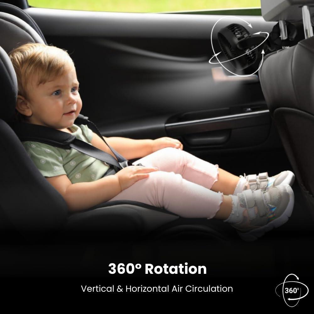 Ventilador Mini Portátil Homefy HFY-PORTABLEFAN Negro 360°