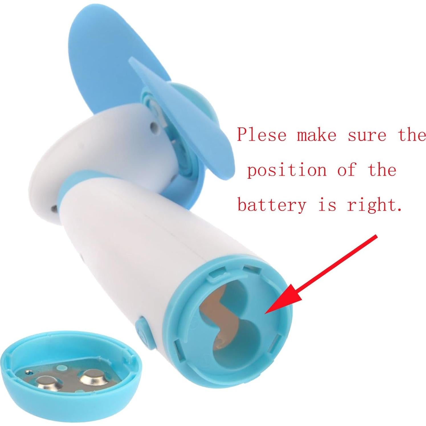 Ventilador de Mano Mini Ogrmar Azul - 2 Piezas Portátil