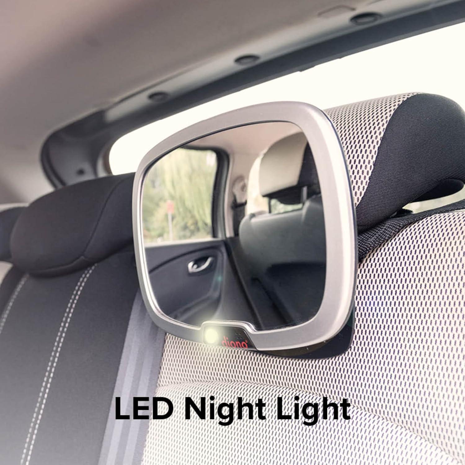 Espejo de Seguridad para Automóvil Diono Easy View Plus con Luz LED
