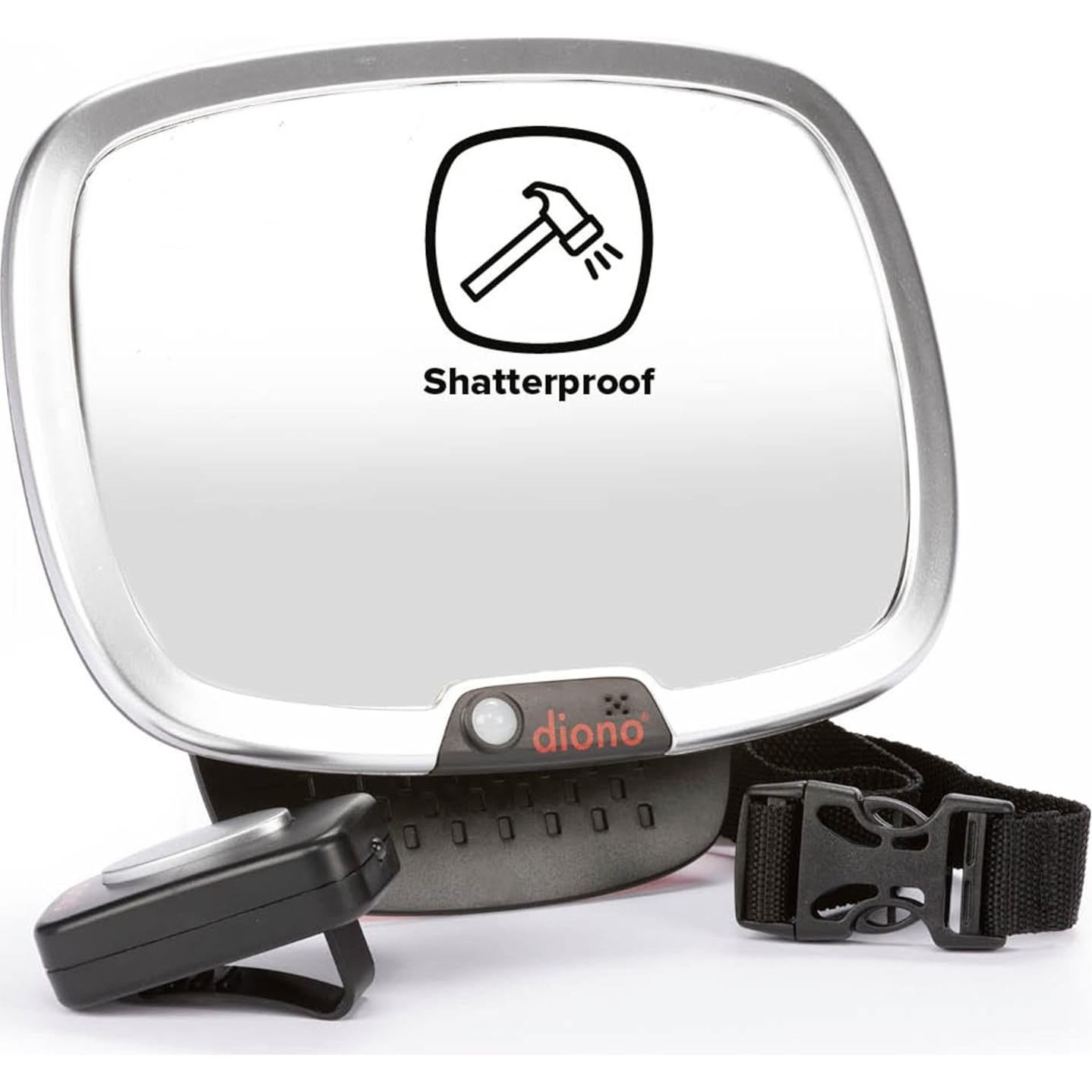 Espejo de Seguridad para Automóvil Diono Easy View Plus con Luz LED