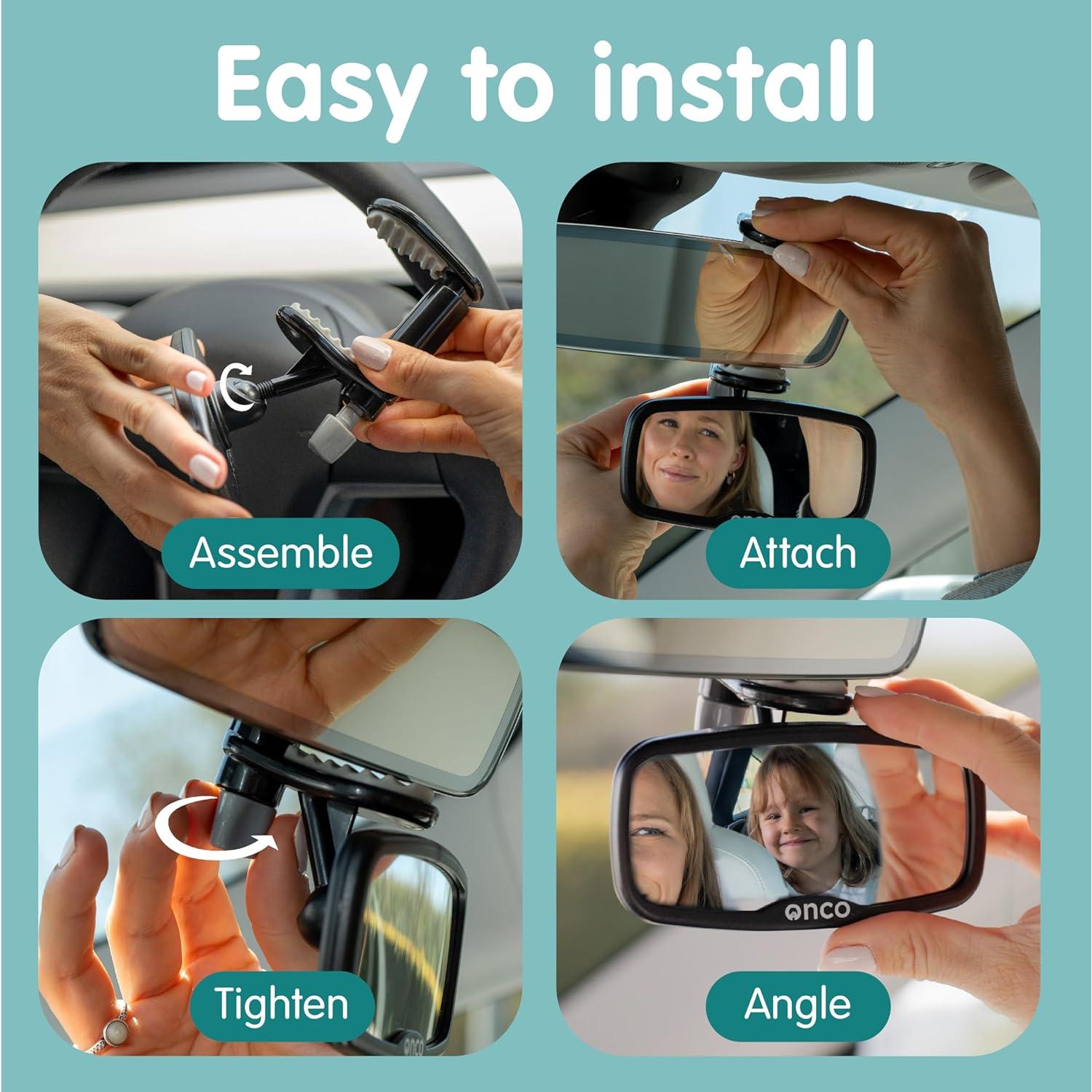 Espejo Clip-On para Bebé Onco - A Prueba de Roturas 5.8x12.4cm