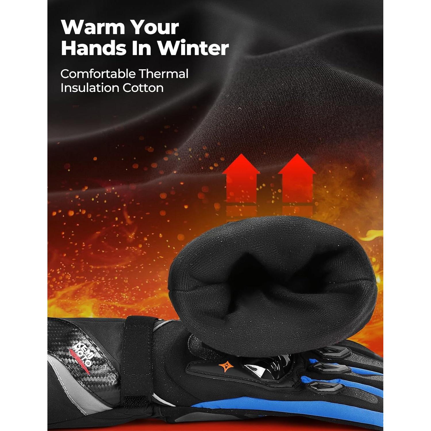 Guantes de Invierno KEMIMOTO para Motocicleta, Talla XX-L