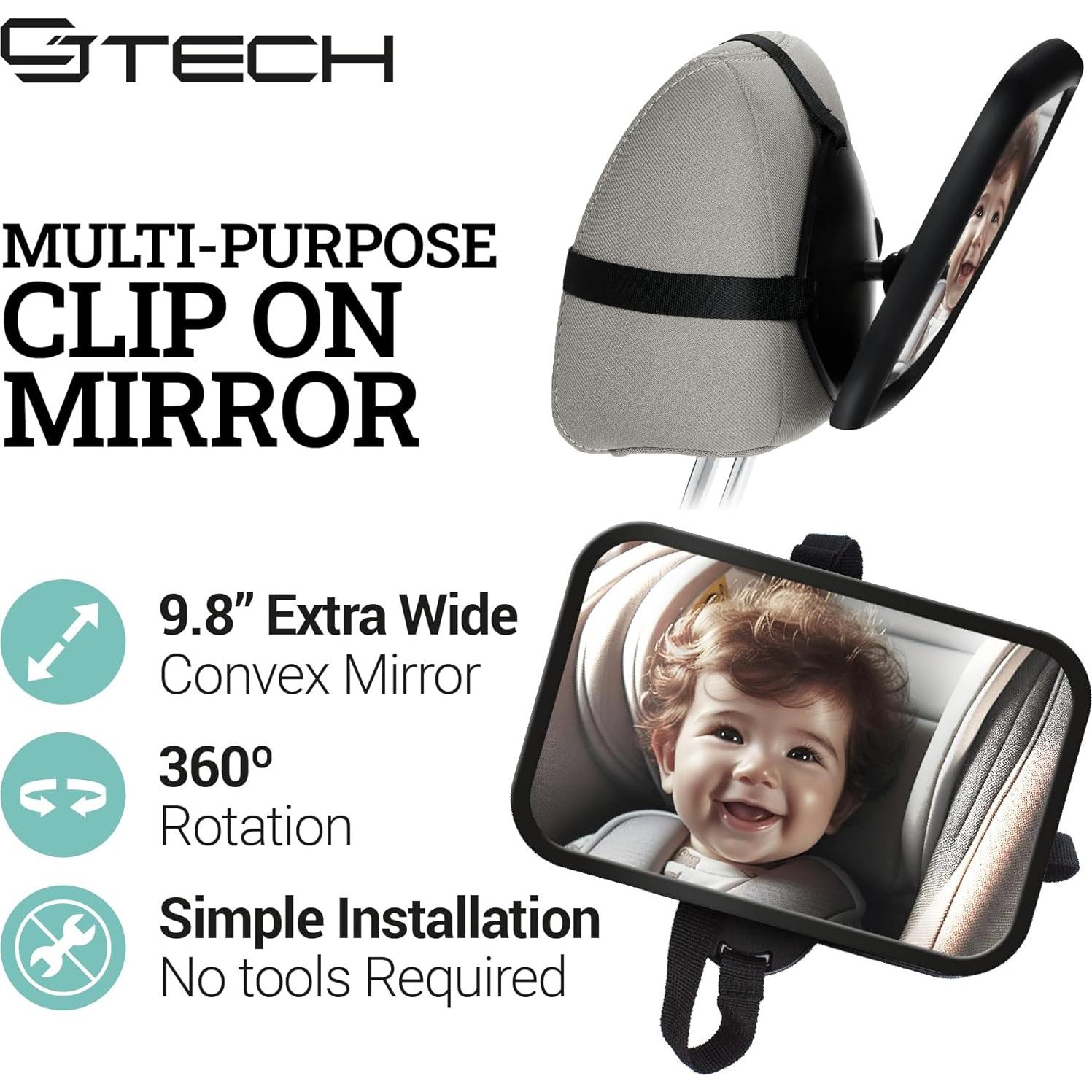 Espejo Convexo Irrompible para Bebé CJ TECH 25x18.5cm