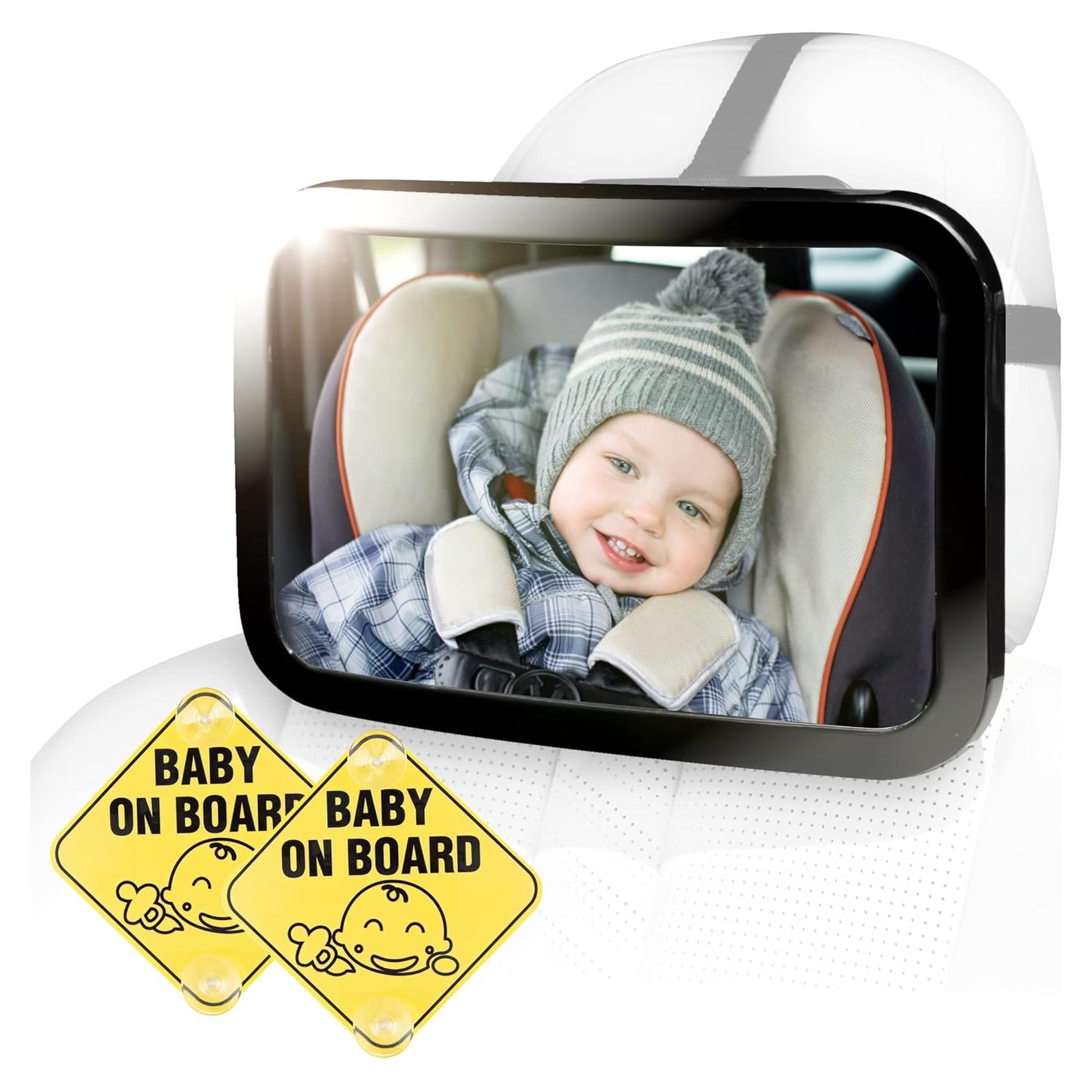 Espejo de Coche para Bebés CARTMAN Irrompible con Señal