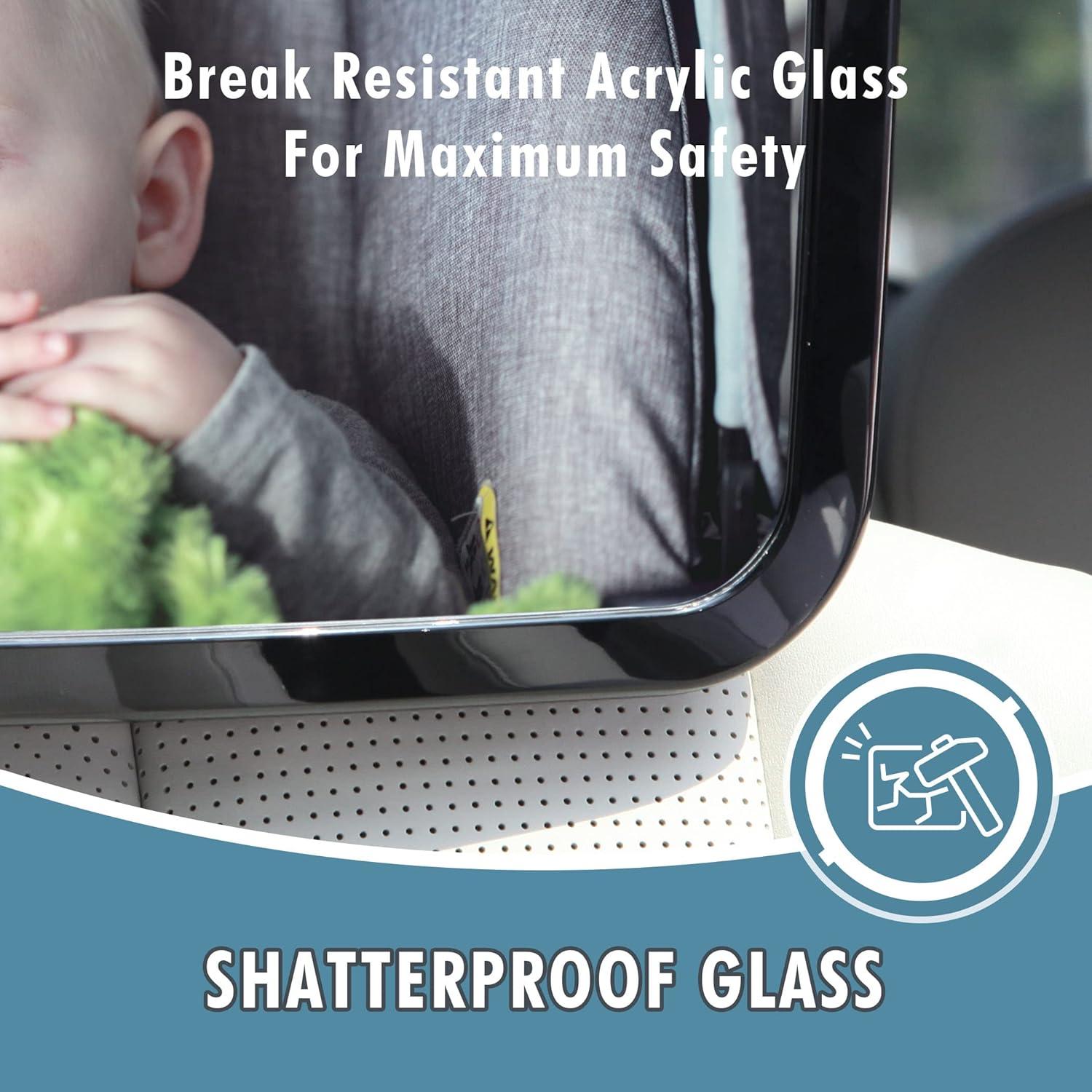 Espejo de Coche para Bebés CARTMAN Irrompible con Señal