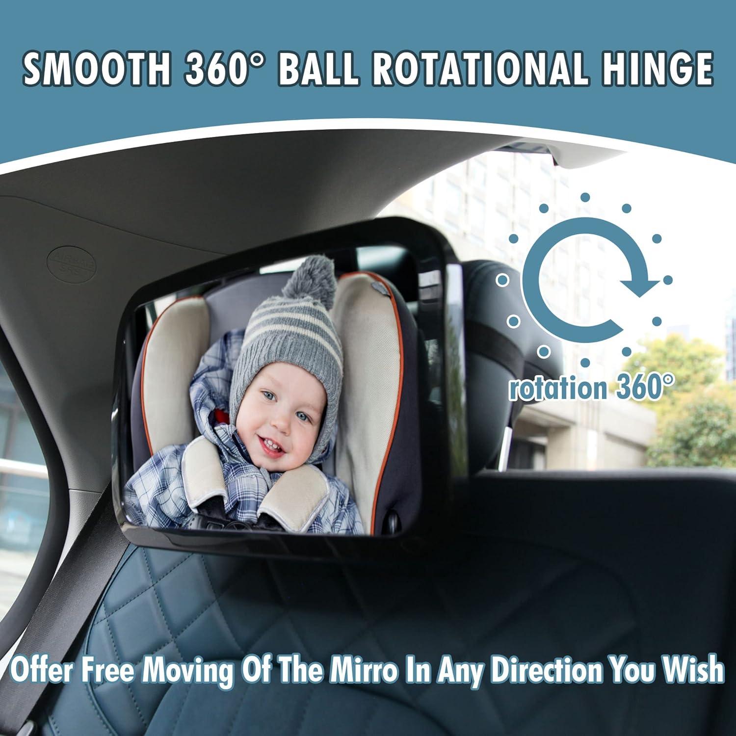 Espejo de Coche para Bebés CARTMAN Irrompible con Señal