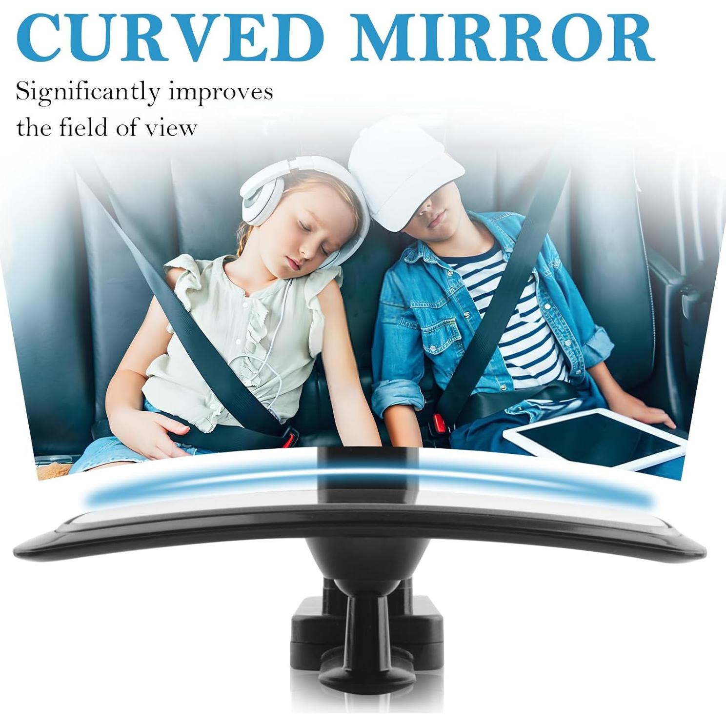 Espejo Curvado para Bebés en Auto OFBAND Ajustable 360°